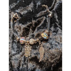 NEW CHUNS PANDORA LIKE BRACELET - OWL & WING